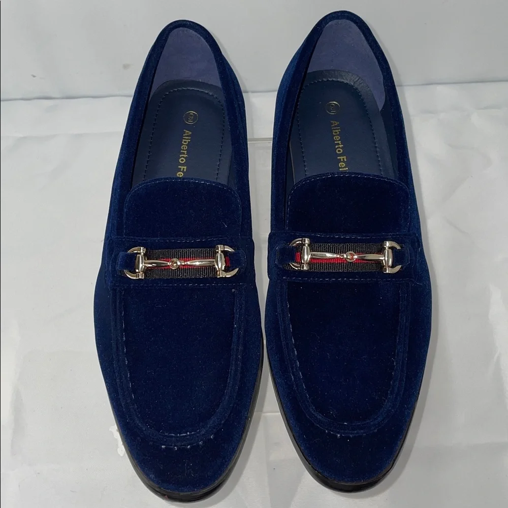 ALBERTO FELLINI BLUE VELVET LOAFERS FTL-02-194